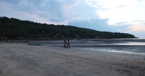 Tourists in Beach India Stock Footage 320355083