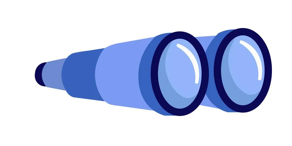 Tourists binocular Stock Illustration