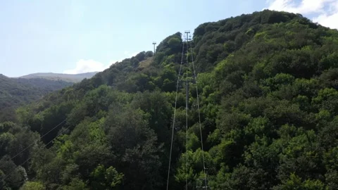 Tourists boarded the cable car 2 Video stock 331384126