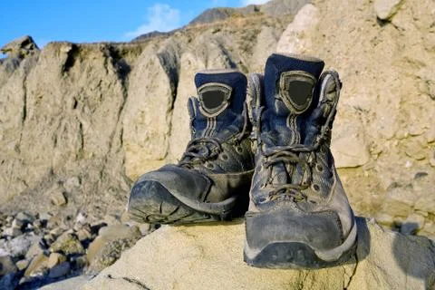 Tourists boots Foto stock