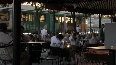 Tourists in Budapest Stock Footage 218620540