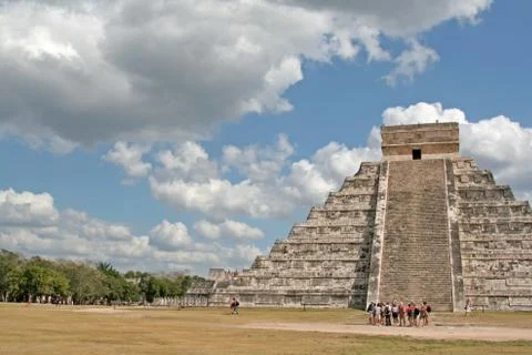 Tourists at Chichen Itza Stock Photos