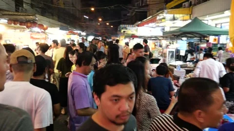 Tourists in Chinatown Stock-Footage 133630912