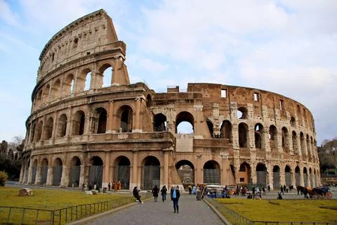 Tourists for the colosseum in rome Foto stock