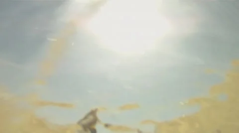 Tourists dive with mask Stock Footage 10957221