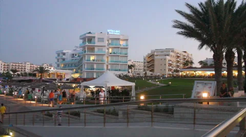 Tourists at dusk Stock Footage 40710072