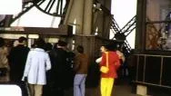 Tourists At Eiffel Tower Paris 1970S Vintage Film Home Movie 8055 Stock Footage