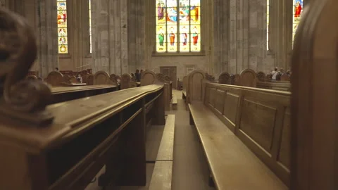 Tourists exploring and pray at the Cologne Cathedral Stock-Footage 325095212