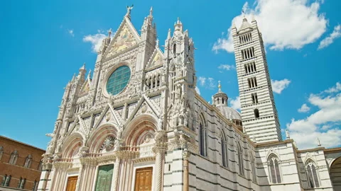 Tourists exploring and taking pictures of the Cathedrals in Europe. Stock Footage 237089705