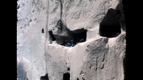 Tourists Exploring Caves Stock Footage 278101003