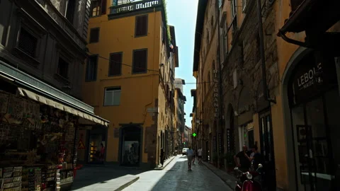 Tourists exploring the city in Florence, Italy. Stock Footage 237082011