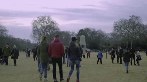 Tourists exploring the park Stock Footage 58860456