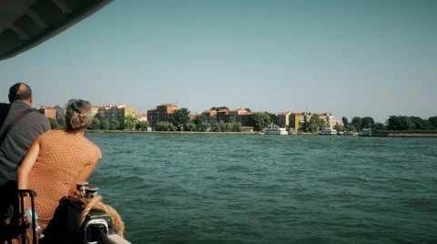 Tourists on ferry boat 스톡 동영상 59740944