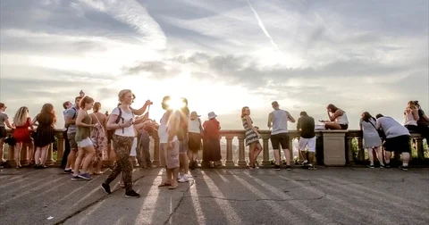 Tourists in Florence Stock Footage 74386466