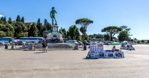 Tourists in Florence Stock Footage 74395268