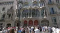 Tourists gathered in front of Casa Batllo in Barcelona 4k or 4k+ Resolution
