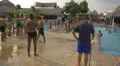 Tourists getting ready for a game at Playa Blanca Resort, Panama 4k or 4k+ Resolution