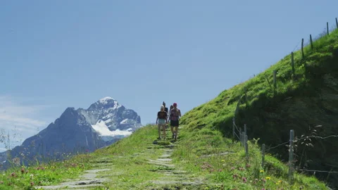 Tourists at Grindelwald First Stock Footage 219709469