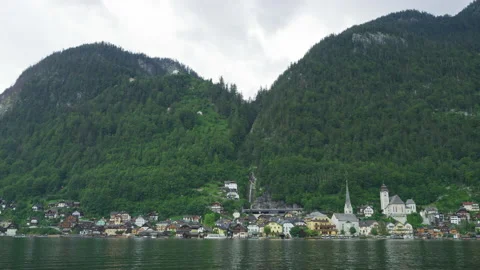 Tourists in Hallstatt Stock Footage 219796305