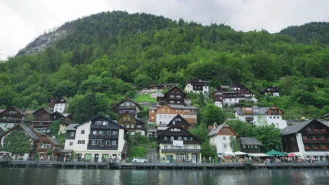 Tourists in Hallstatt Stock Footage 219798817