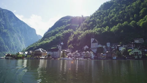 Tourists in Hallstatt Stock Footage 219833694