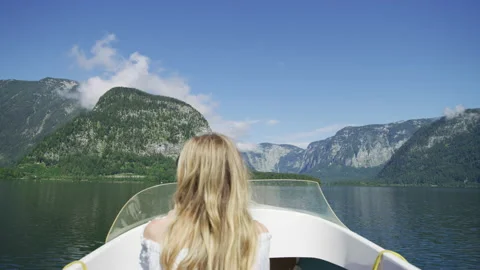 Tourists in Hallstatt Stock Footage 219834050