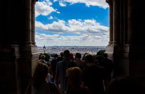 Tourists inside the Cathedral Stock Photos