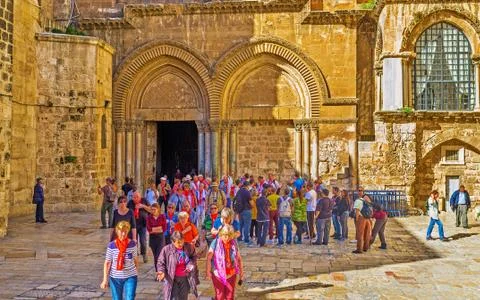 The tourists in Jerusalem Stockfoto's