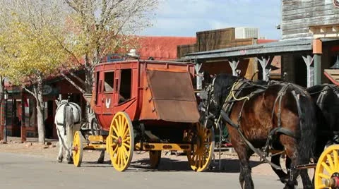 Tourists Love Tombstone Arizona ED Stock Footage