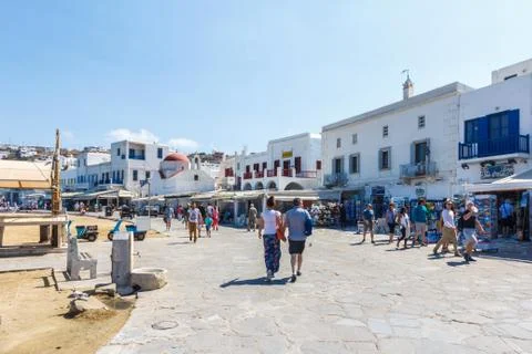Tourists in the main square Foto stock
