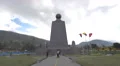 Tourists at the Middle of the World Monument in Ecuador 4k or 4k+ Resolution