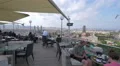 Tourists at Miramar Restaurant in Barcelona 4k or 4k+ Resolution