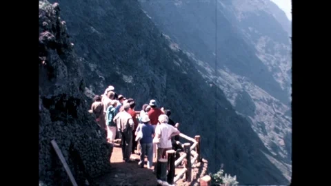Tourists on Mountain Path Video stock 278217231