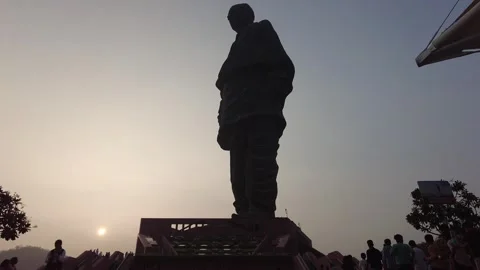 Tourists at museum or gallery inside the "Statue Of Unity". Stock Footage 267073143