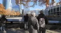 Tourists at the National September 11 Memorial Fountains 4k or 4k+ Resolution
