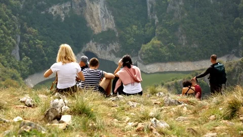 Tourists In Nature 스톡 동영상 95781477