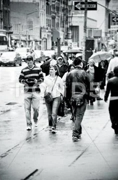 Tourists in NYC Stock Photos