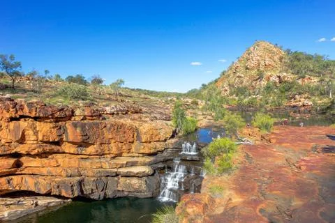 Tourists in the outback. Stock Photos