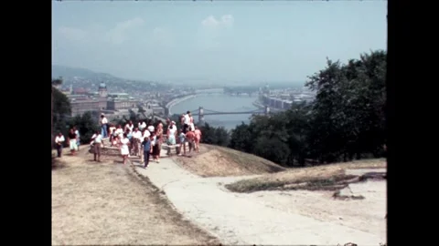 Tourists Overlooking River Video stock 278410017