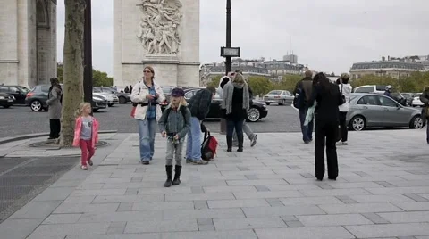Tourists in Paris. Stock Footage 911624