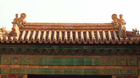 Tourists pass the gate visiting Gugun palace in Beijing, China. Stock Footage 66767200
