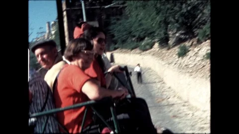 Tourists on Path with Elephant Video stock 276292887