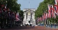 Tourists People Visit Buckingham Palace Landmark London British Flag on the Mall 4k or 4k+ Resolution