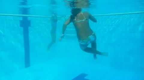 Tourists in the pool. Stock Footage 12029454