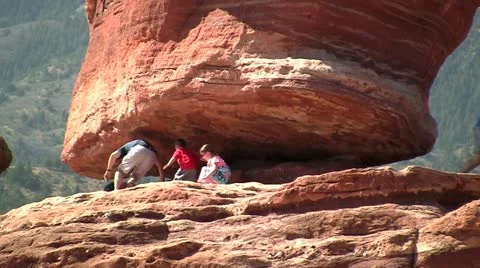 Tourists pose for picture Stock Footage 10856976