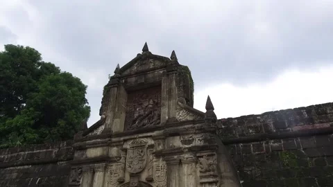 Tourists posing at Fort San Pedro, Manila, the Philippines Stock Footage 130699876