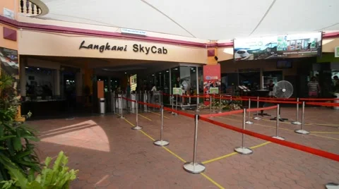 Tourists Queueing For Ticket At Langkawi Cable Car Stock Footage 47582623