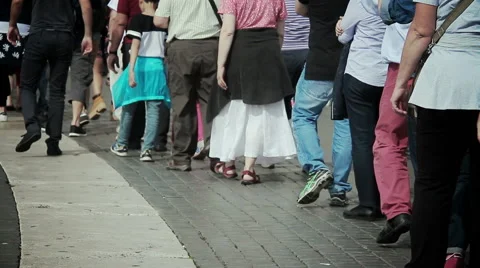 Tourists queuing to visit the cathedral of St. Peter in Rome Stock Footage 55797108