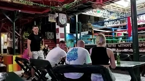 Tourists at Reggae Bar in Phi Phi Island Stock Footage 343205438