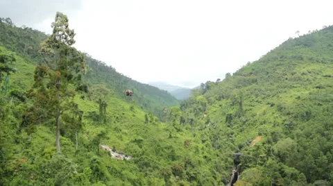 Tourists ride the cable car Stock Footage 40526690